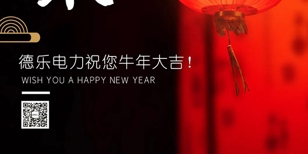 德樂(lè )電力祝您新年快樂(lè )，牛年大吉！